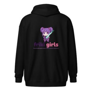Sudadera Friki Girls gruesa con capucha y cremallera