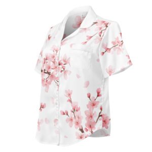 Camiseta de pijama de manga corta all over para mujer Patrón Sakura 3