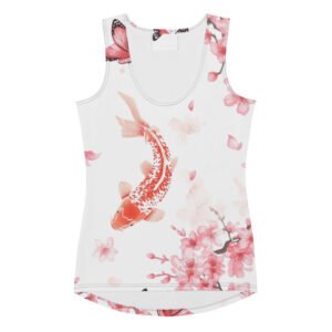 Camiseta de tirantes para sublimación cortada y cosida Sakura+ Koi