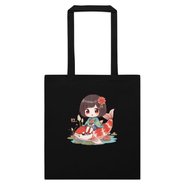 Bolsa de tela de algodón chibi japonesa sobre carpa