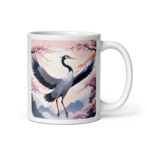 Taza blanca brillante Garza