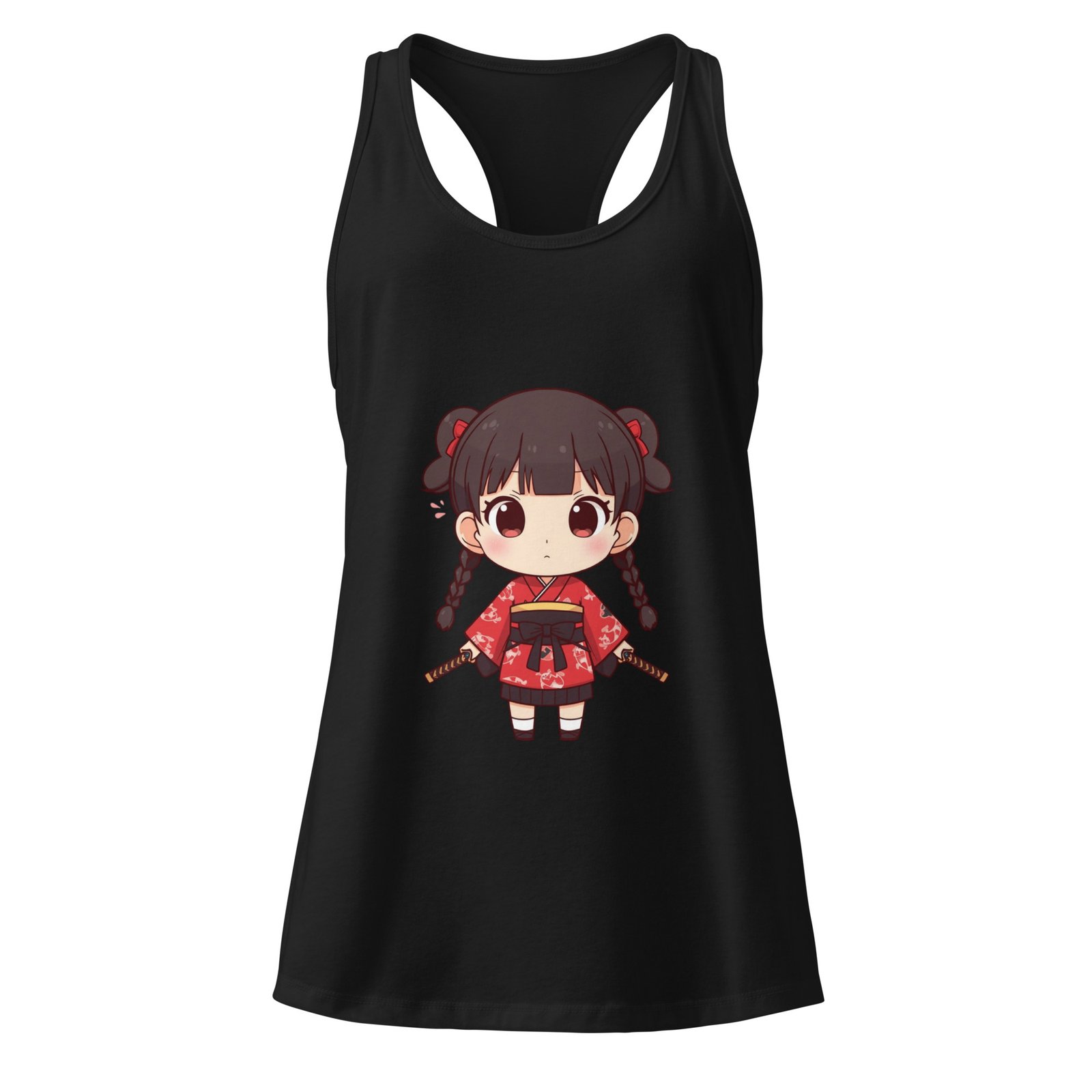 Camiseta de tirantes ajustada para mujer Chibi Samurai