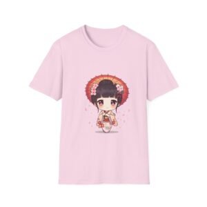 Camiseta unisex Chibi Geisha | Diseño kawaii japonés exclusivo de Frikigirls