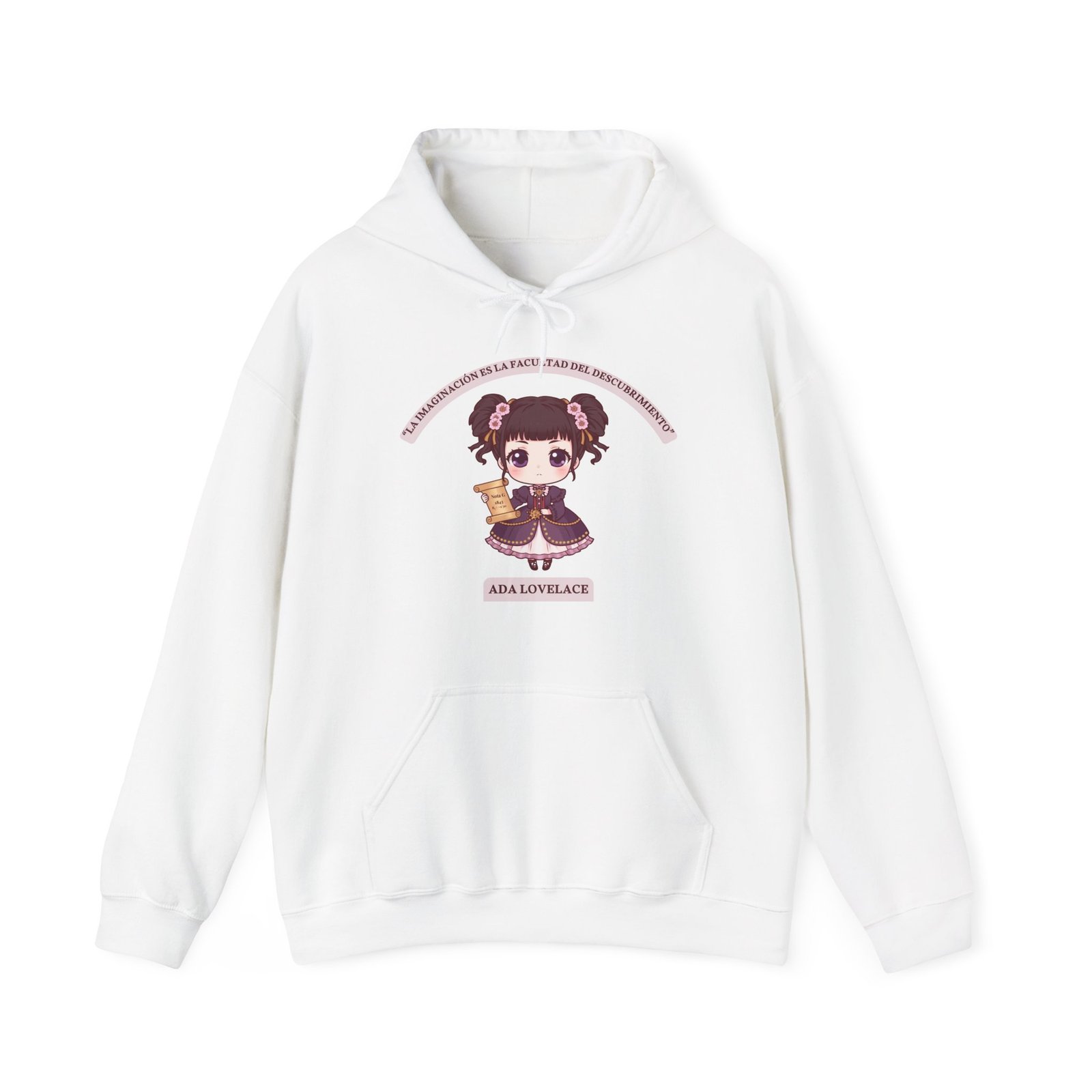 Sudadera con capucha Ada Lovelace chibi · “La imaginación es la facultad del descubrimiento” - Imagen 2