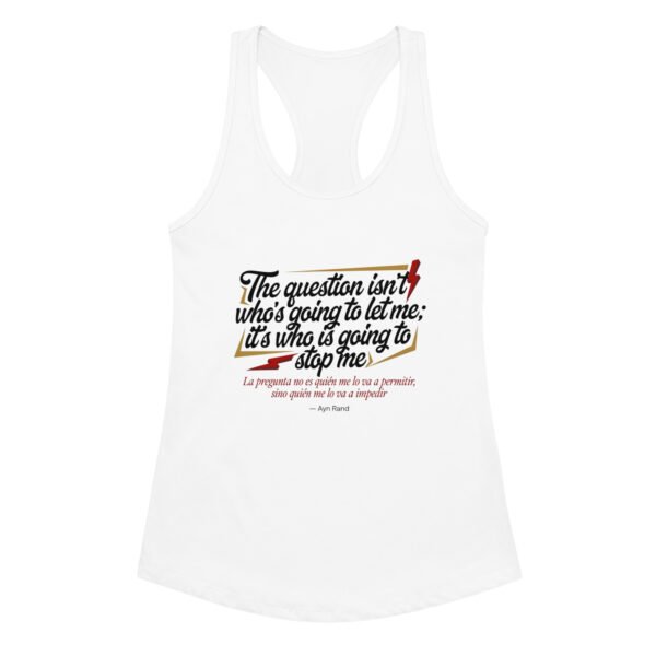 Camiseta de tirantes ajustada para mujer Ayn Rand